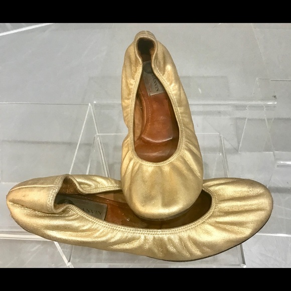 Lanvin Shoes - Gold Lanvin Ballerina Women shoes